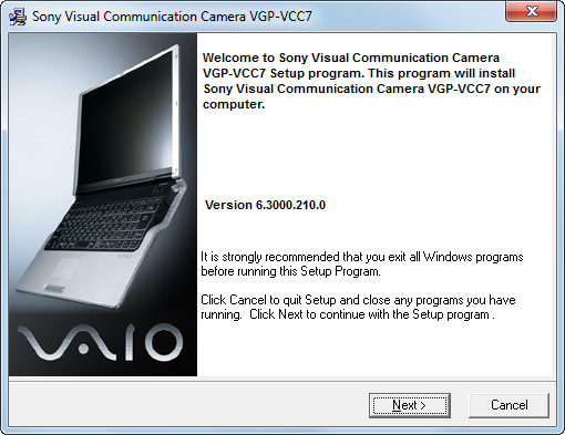 sony visual communication camera vgp-vcc2 driver vista