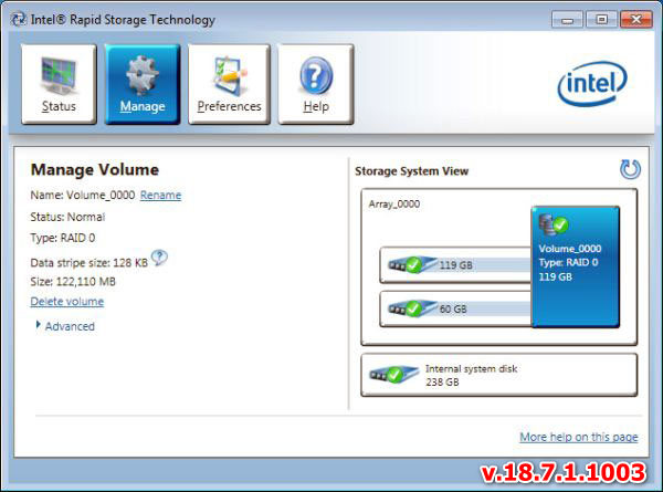 Intel Rapid Storage Technology (RST-VMD) Driver